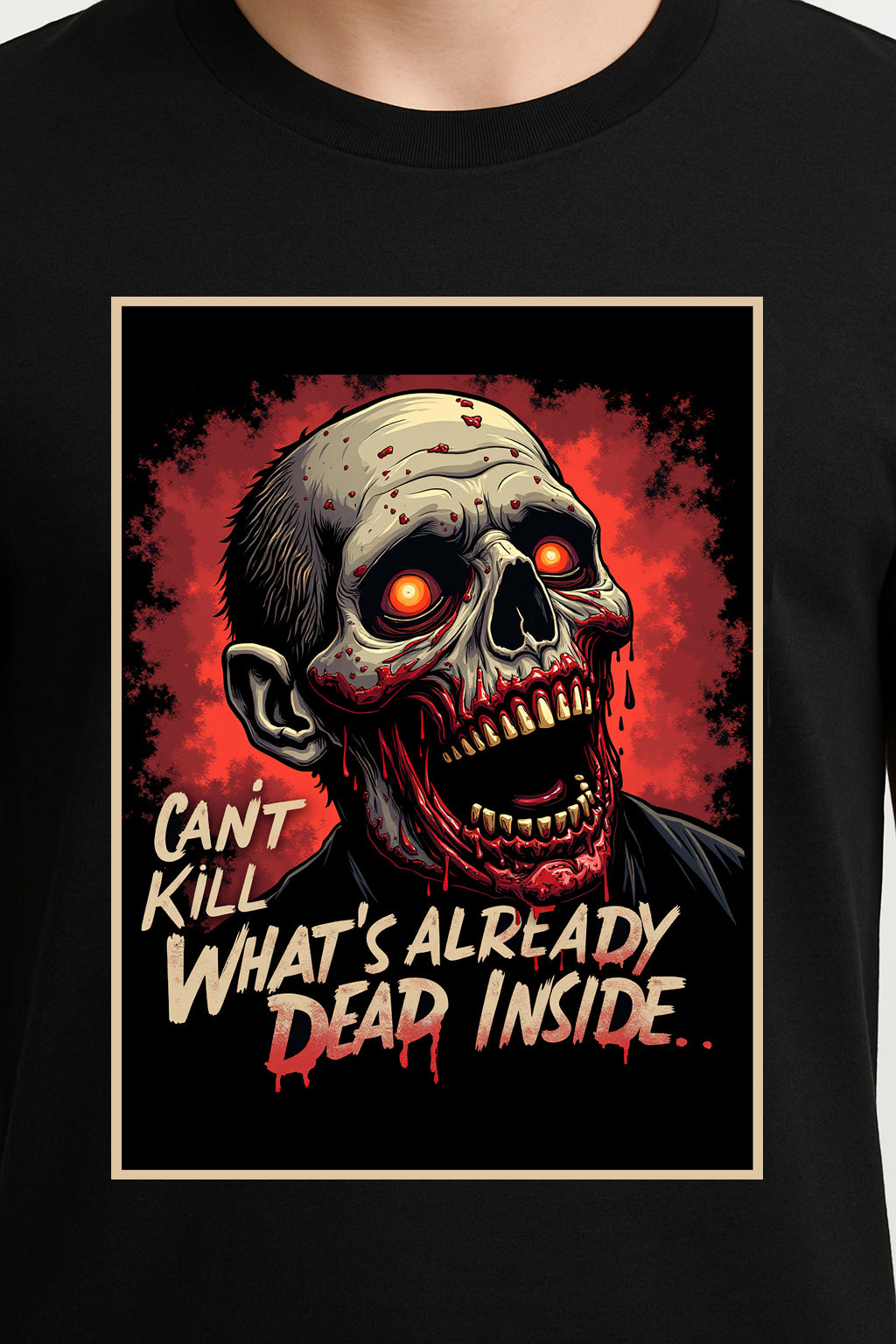 Can’t Kill What’s Already Dead Inside Unisex T-Shirt – Undead Horror Dark Humor Zombie Tee