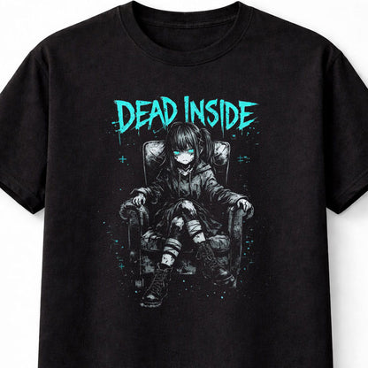 Dead Inside Gothic Anime Japanese Retro Y2K Graphic Adults & Kids Unisex T-Shirt