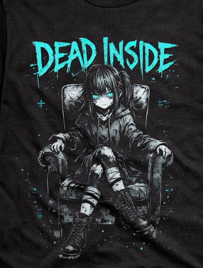 Dead Inside Gothic Anime Japanese Retro Y2K Graphic Adults & Kids Unisex T-Shirt