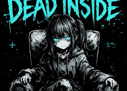 Dead Inside Gothic Anime Japanese Retro Y2K Graphic Adults & Kids Unisex T-Shirt