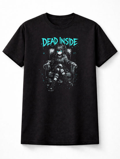 Dead Inside Gothic Anime Japanese Retro Y2K Graphic Adults & Kids Unisex T-Shirt