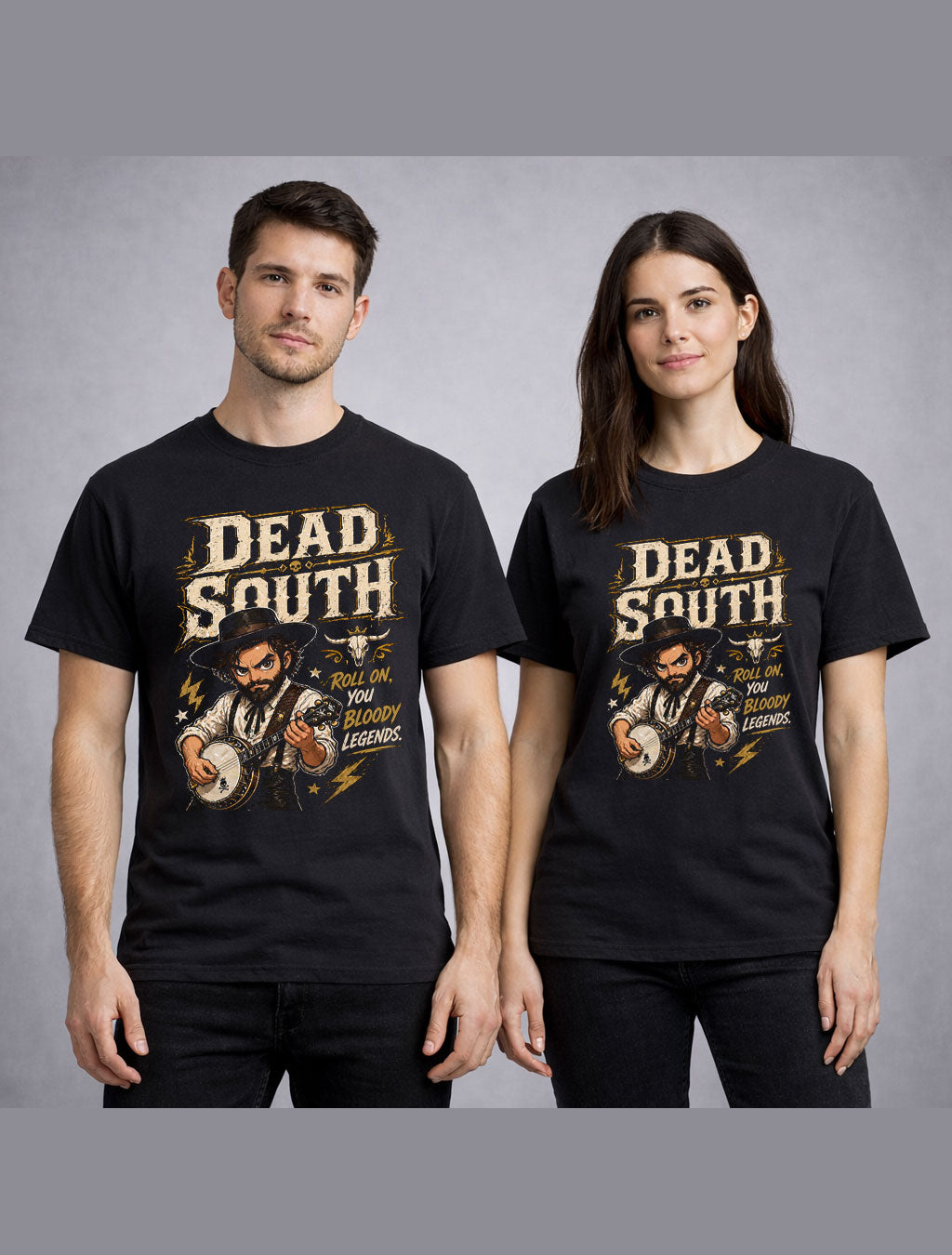 The Dead South Folk Bluegrass Band Banjo Graphic T-Shirt Roll On You Bloody Legends Music Fan Country Folk Tee Adult & Kids Unisex T-Shirt