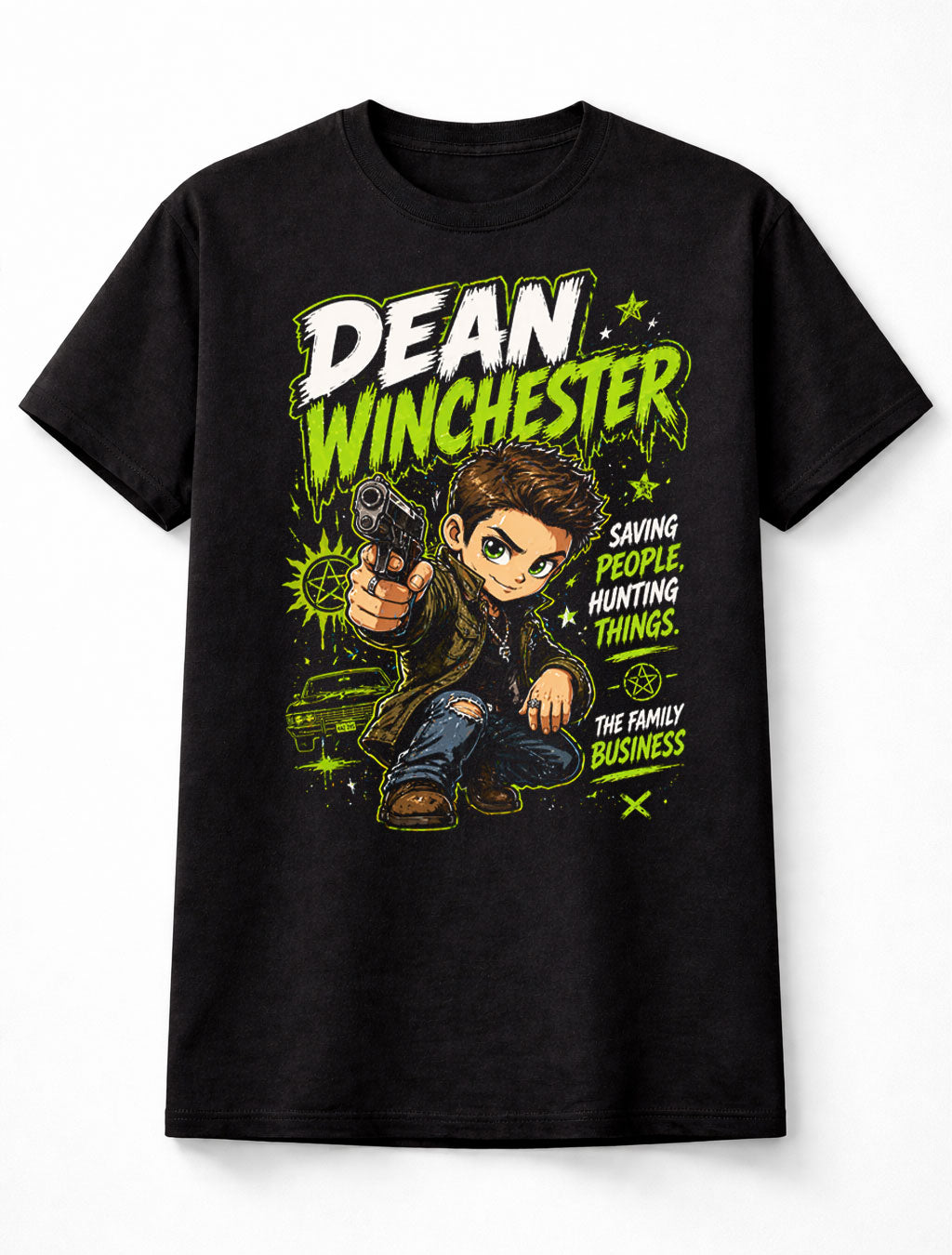 Dean Winchester Supernatural Hunter Graphic Tee TV Series Shirt Unisex Adults & Kids T-Shirt