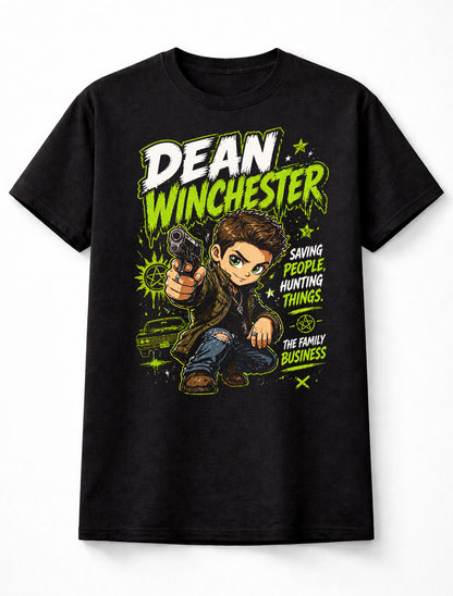 Dean Winchester Supernatural Hunter Graphic Tee TV Series Shirt Unisex Adults & Kids T-Shirt