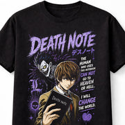 Death Note Anime Light Yagami Ryuk Graphic Cotton Blac Adults & Kids Unisex T-Shirt