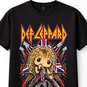 Def Leppard Joe Elliott Chibi Cartoon 80s Glam Rock Unisex T-Shirt
