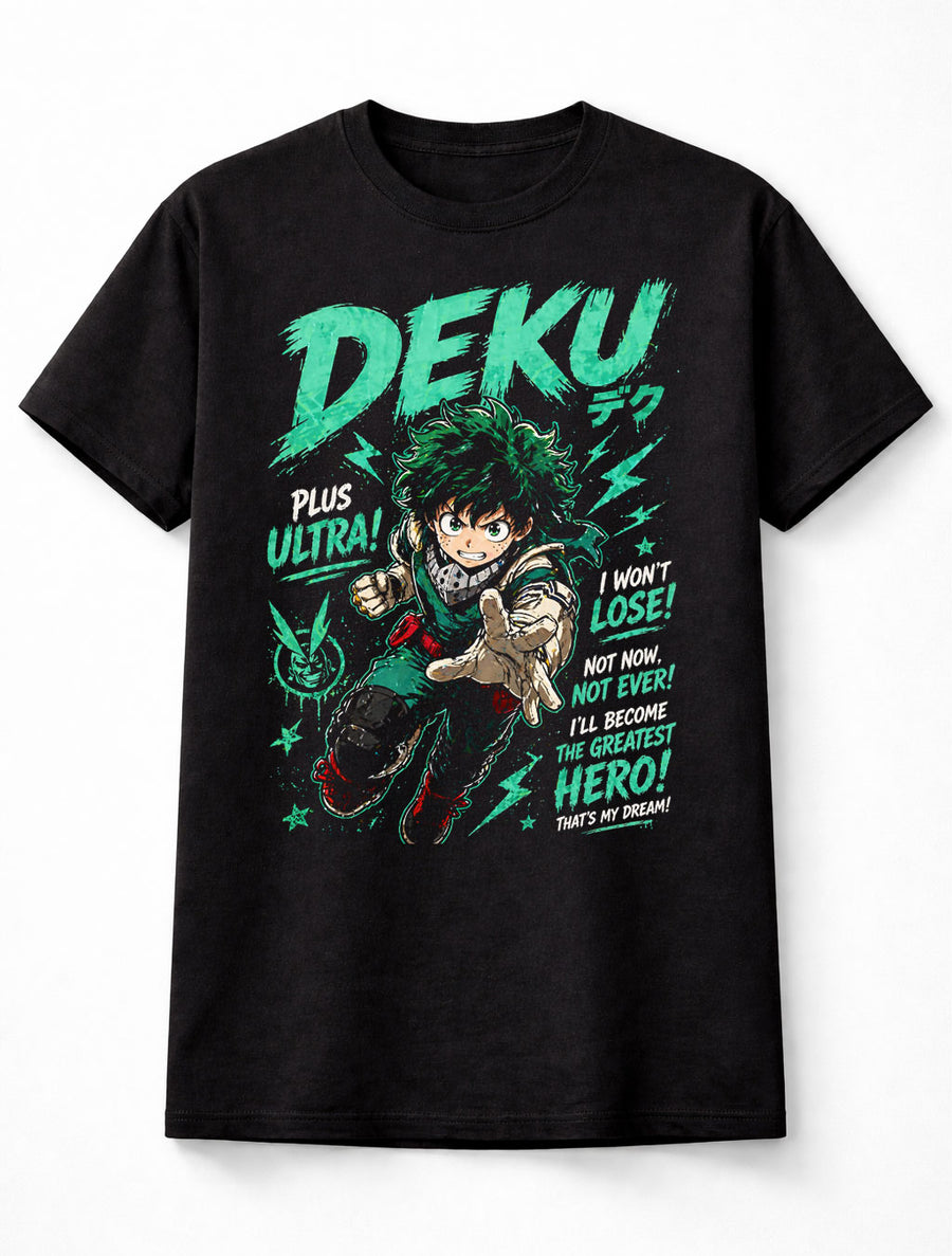 Deku My Hero Academia Izuku Midoriya Anime Plus Ultra Adults & Kids Unisex T-Shirt