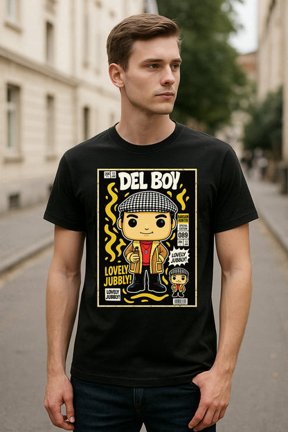 Del Boy “Lovely Jubbly” T-Shirt – Only Fools and Horses Retro Cartoon Tee