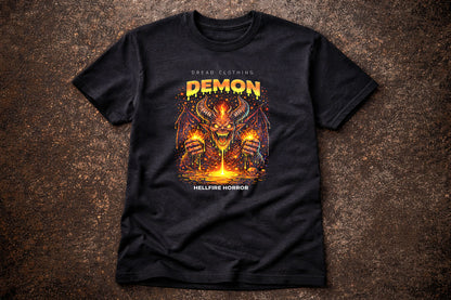 Demon Hellfire Unisex Toxic Gothic Horror Graphic T-Shirt Infernal Dark Tee