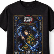 Demon Slayer Giyu Tomioka Water Hashira Anime Manga Black Unisex T-Shirt