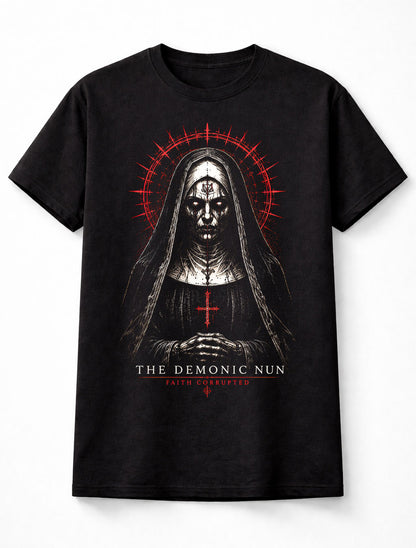 Demonic Nun Gothic Horror Occult Supernatural Unisex T-Shirt