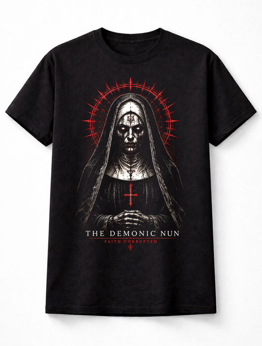 Demonic Nun Gothic Horror Occult Supernatural Unisex T-Shirt