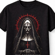 Demonic Nun Gothic Horror Occult Supernatural Unisex T-Shirt