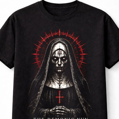 Demonic Nun Gothic Horror Occult Supernatural Unisex T-Shirt