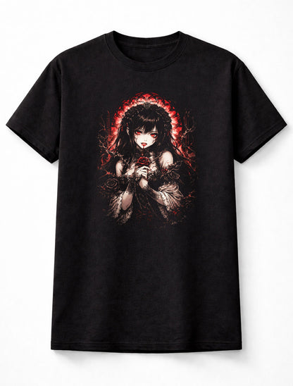 Anime Rose Maiden T Shirt Dark Vampire Anime Art Tee Adults & Kids Unisex T-Shirt