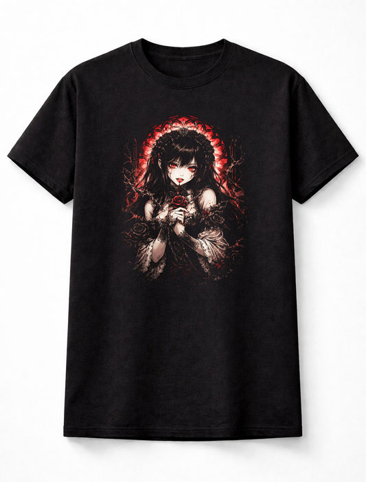 Anime Rose Maiden T Shirt Dark Vampire Anime Art Tee Adults & Kids Unisex T-Shirt