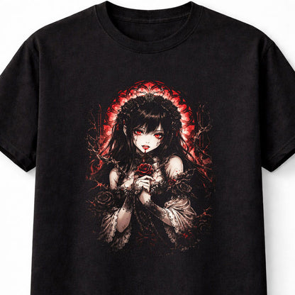 Anime Rose Maiden T Shirt Dark Vampire Anime Art Tee Adults & Kids Unisex T-Shirt