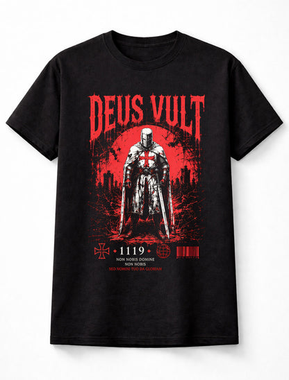 Deus Vult 1119 Knights Templar Crusader Medieval Knight Unisex T-Shirt