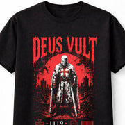 Deus Vult 1119 Knights Templar Crusader Medieval Knight Unisex T-Shirt