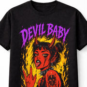 Devil Baby Gothic Demon Girl Horror Punk Graphic Unisex T-Shirt