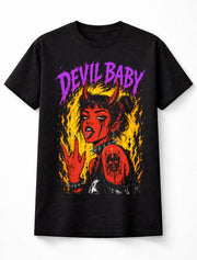 Devil Baby Gothic Demon Girl Horror Punk Graphic Unisex T-Shirt