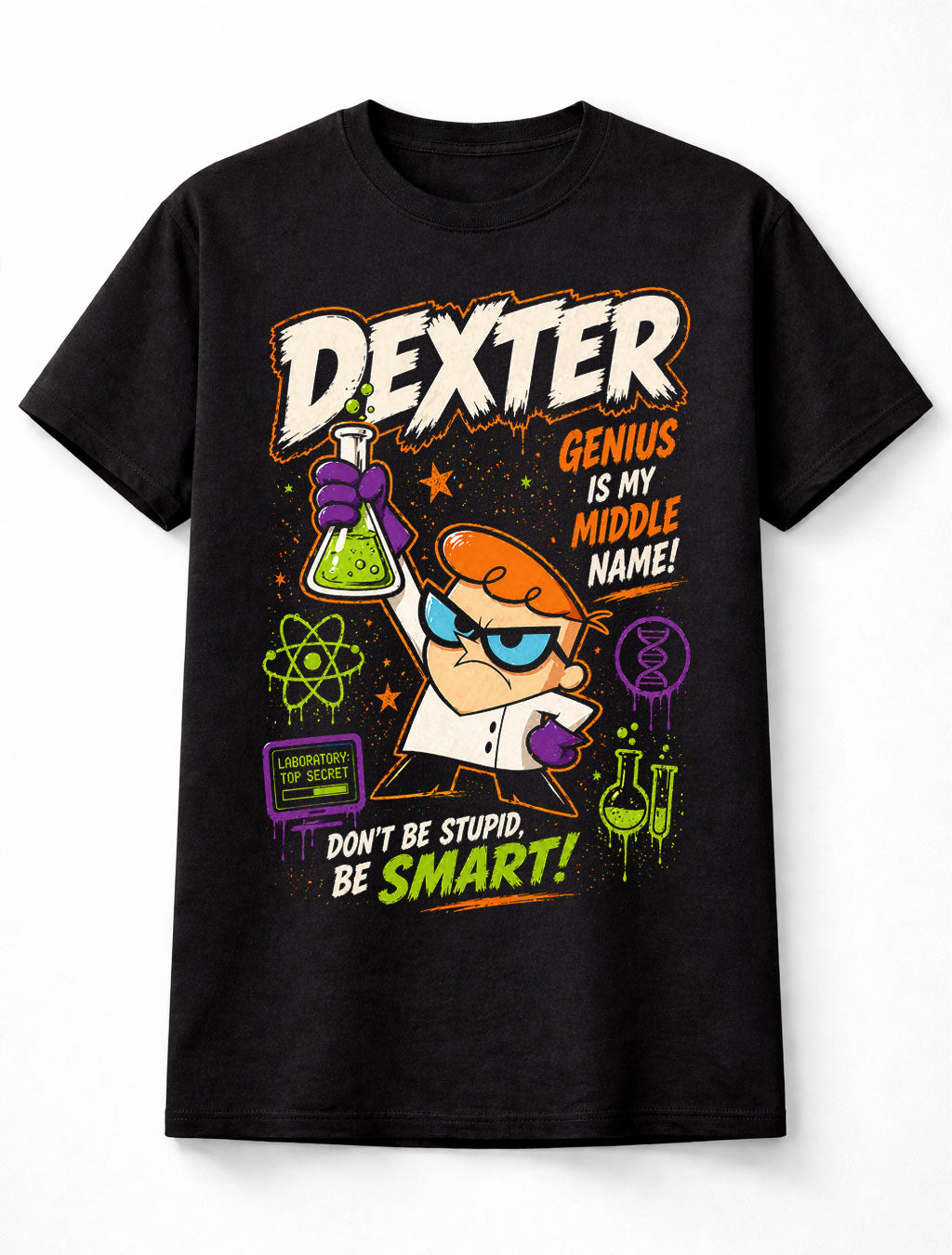 Dexter Laboratory Genius Cartoon Science Quote Graphic Unisex T-Shirt