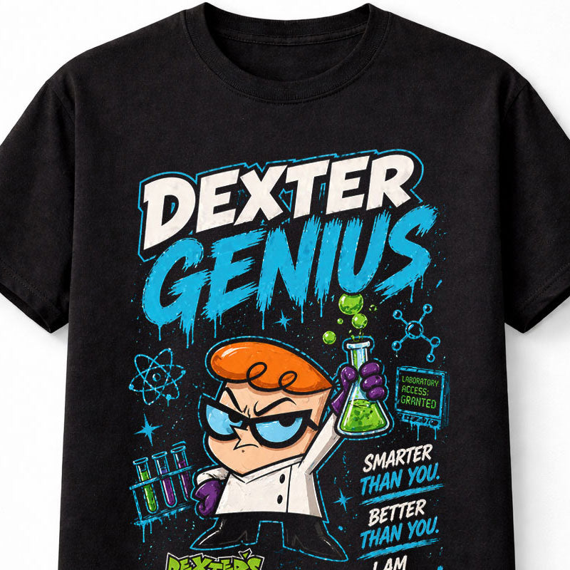 Dexter Genius Dexter's Laboratory Cartoon Science Graphic Unisex T-Shirt