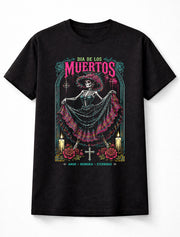 Dia de los Muertos Skeleton Dancer Sugar Skull Art Unisex T-Shirt