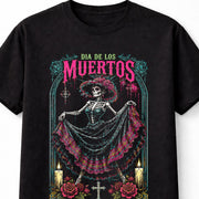 Dia de los Muertos Skeleton Dancer Sugar Skull Art Unisex T-Shirt