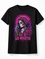 Dia de los Muertos Sugar Skull Woman Floral Gothic Unisex T-Shirt