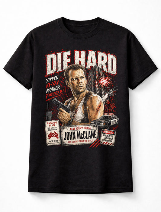 Die Hard John McClane Bruce Willis Action Movie Unisex T-Shirt