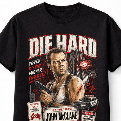 Die Hard John McClane Bruce Willis Action Movie Unisex T-Shirt