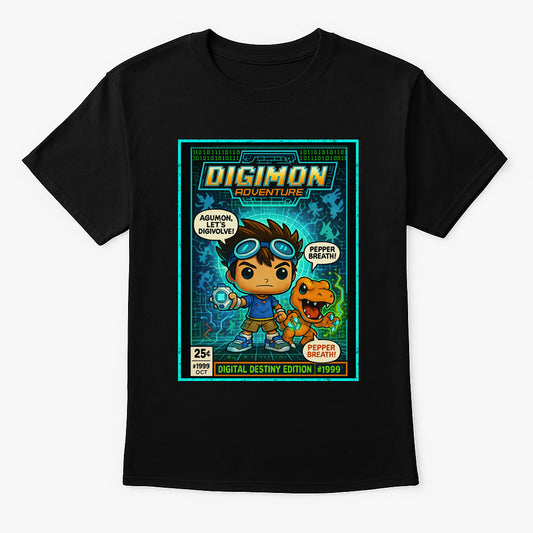 Digimon Adventure Agumon Tai Kamiya Digital Comic Unisex Adults & Kids Tee