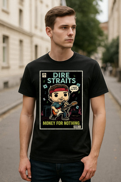 Dire Straits Sultans of Swing MTV Classic Rock Funko Pop Style Unisex T-Shirt