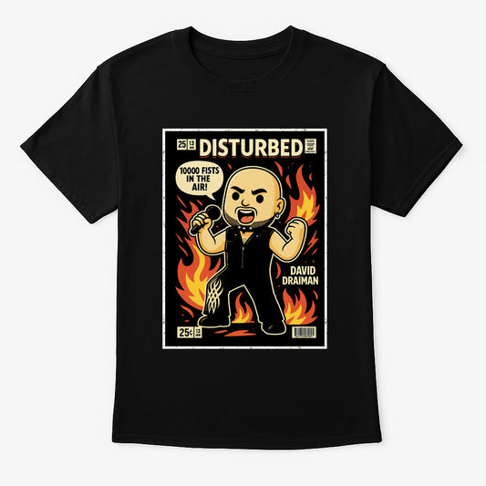 Disturbed “10,000 Fists” Unisex T-Shirt – Heavy Metal Band Arena Rock Anthem Graphic Tee