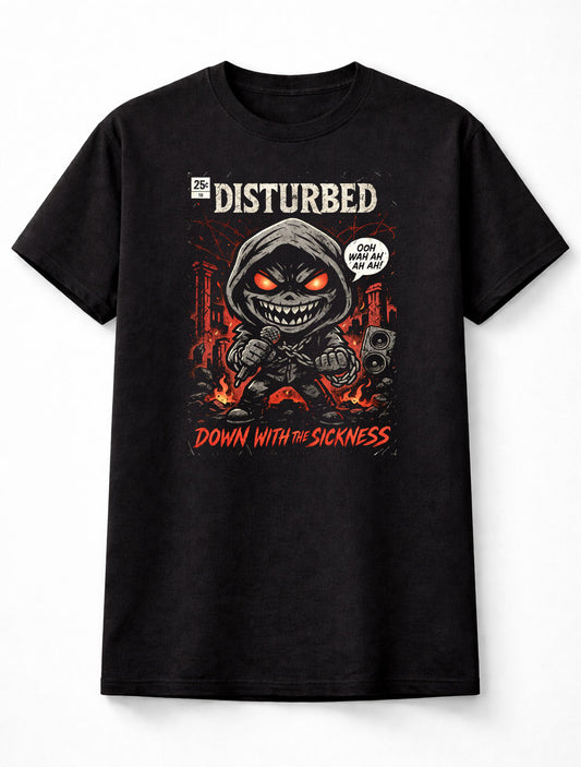 Disturbed Down With The Sickness Ooh Wah Ah Ah Heavy Metal Band Adults & Kids Unisex T-Shirt