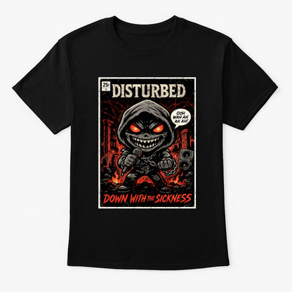 Disturbed “Down With The Sickness” Unisex T-Shirt – Inspired Heavy Metal Band Graphic Tee