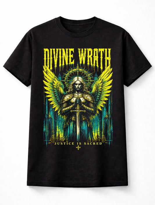 Divine Wrath Angel Warrior Gothic Fantasy Horror Unisex T-Shirt