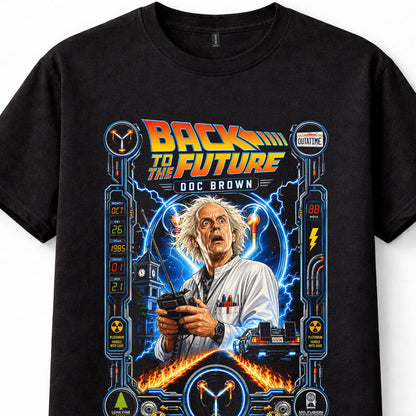 Back to the Future Doc Brown DeLorean Movie Graphic Unisex T-Shirt