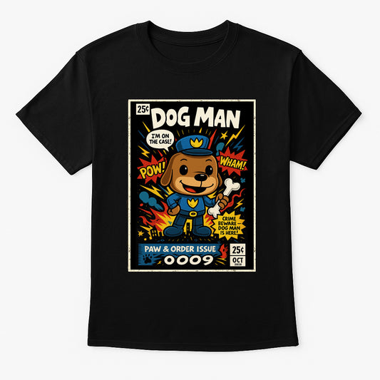 Dog Man Paw & Order Comic Edition Unisex Adults & Kids T-Shirt