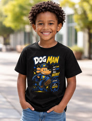 Dog Man Dav Pilkey Kids Comic Hero Funny Graphic Unisex T-Shirt