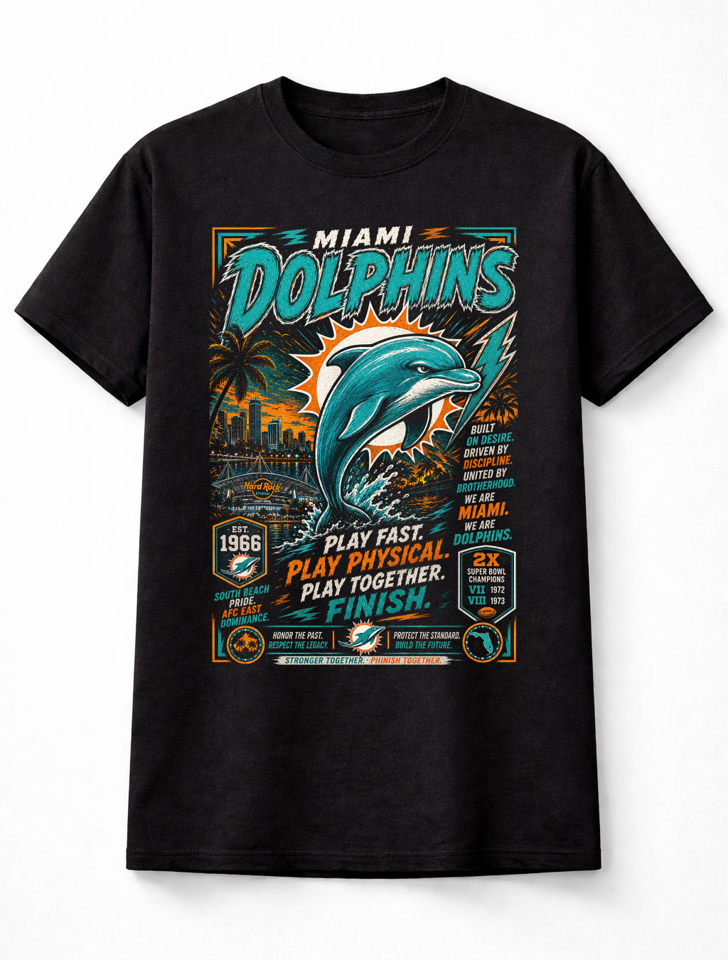 Miami Dolphins NFL Dolphin Football Fan Gift Graphic Unisex T-Shirt