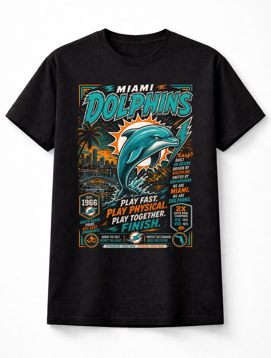 Miami Dolphins NFL Dolphin Football Fan Gift Graphic Unisex T-Shirt