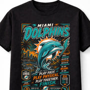 Miami Dolphins NFL Dolphin Football Fan Gift Graphic Unisex T-Shirt