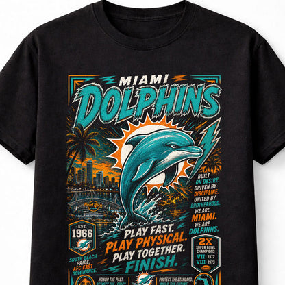 Miami Dolphins NFL Dolphin Football Fan Gift Graphic Unisex T-Shirt