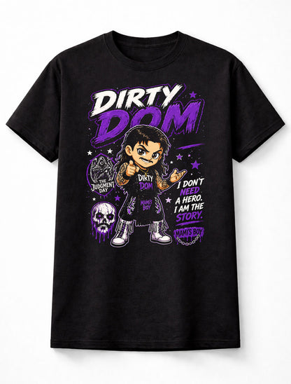 Dirty Dom Judgment Day Wrestling T-Shirt – Skull Villain Fan Tee Adults & Kids Unisex T-Shirt