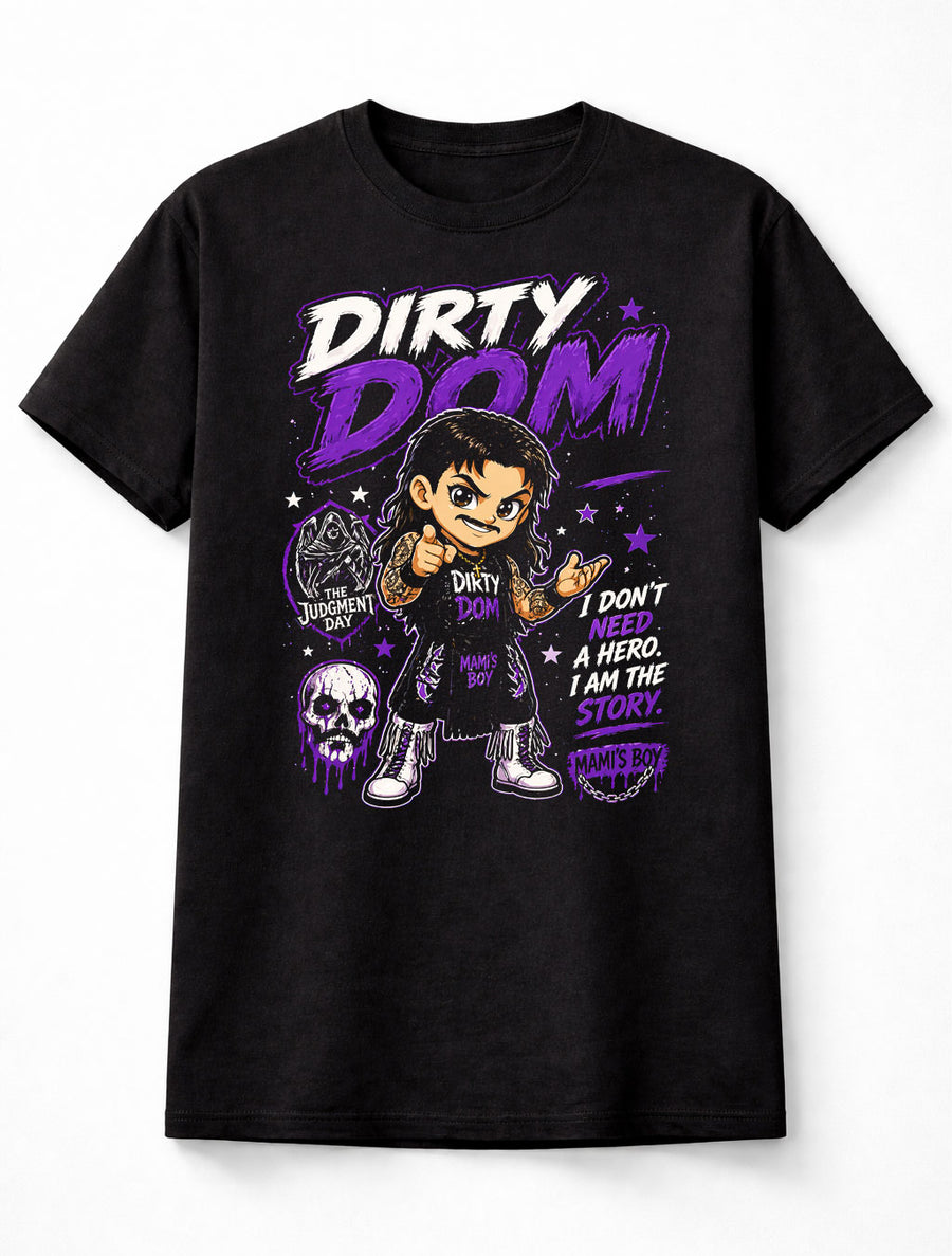 Dirty Dom Judgment Day Wrestling T-Shirt – Skull Villain Fan Tee Adults & Kids Unisex T-Shirt