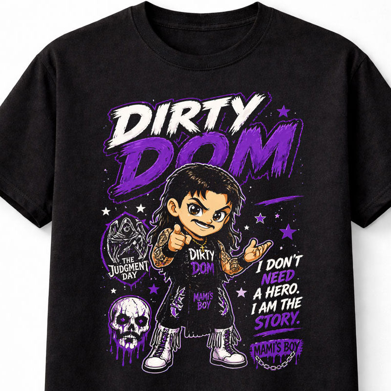 Dirty Dom Judgment Day Wrestling T-Shirt – Skull Villain Fan Tee Adults & Kids Unisex T-Shirt