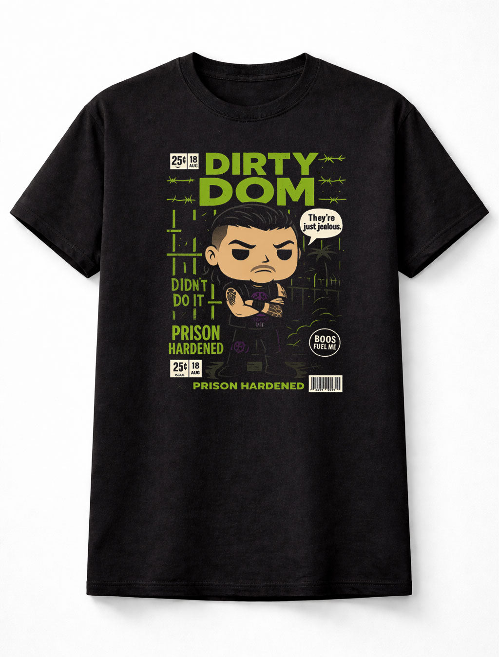Dirty Dom Prison Hardened Wrestling T-Shirt – Unisex Black Graphic Tee