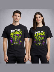 Cactus Don't Be A Funny Angry Cartoon Punk Graphic Unisex T-Shirt